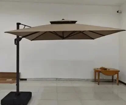2026 Outdoor Garden Umbrella Aluminum Square Hanging Offset Parasols Garden 10 Ft Cantilever Commercial Beach Patio Umbrellas