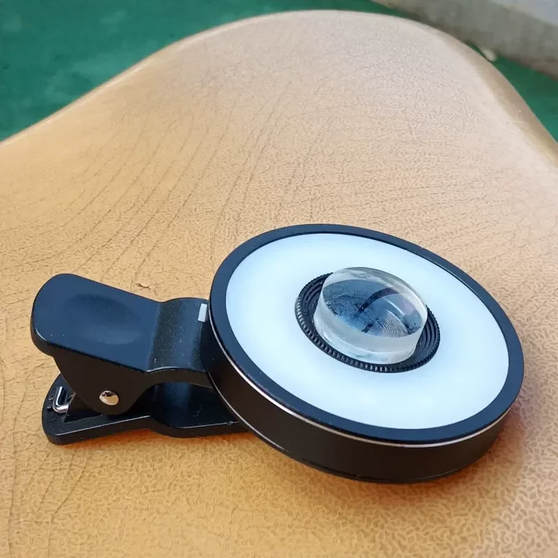 for Universal Mobile Phone 60X Macro Lens with Light Charging Photo Bag for Luxury Watch Identification Silver Dollar Ring