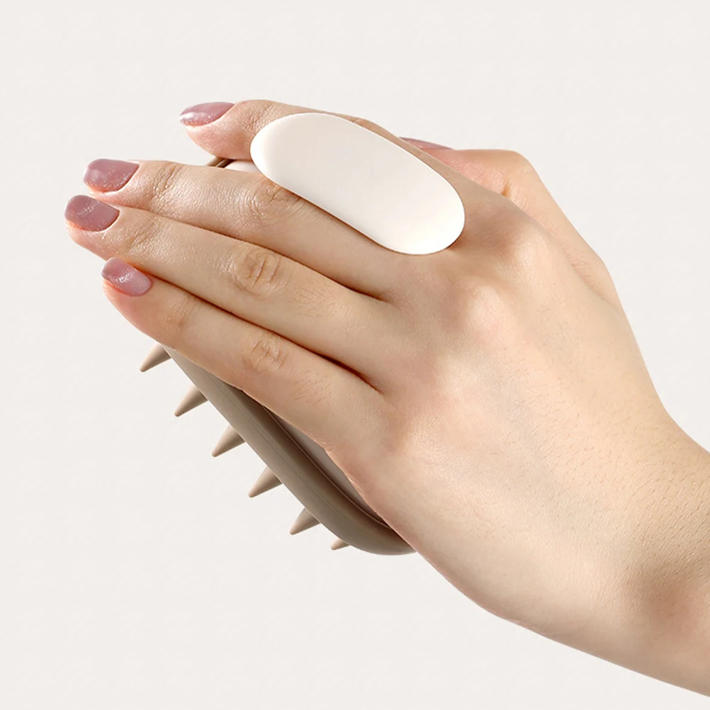 

Silicone Massager For Shower Scrubber Exfoliating Scrubber Tool Soft Hair Washing Brush Comfortable Handle Shampoo Scalp Brush