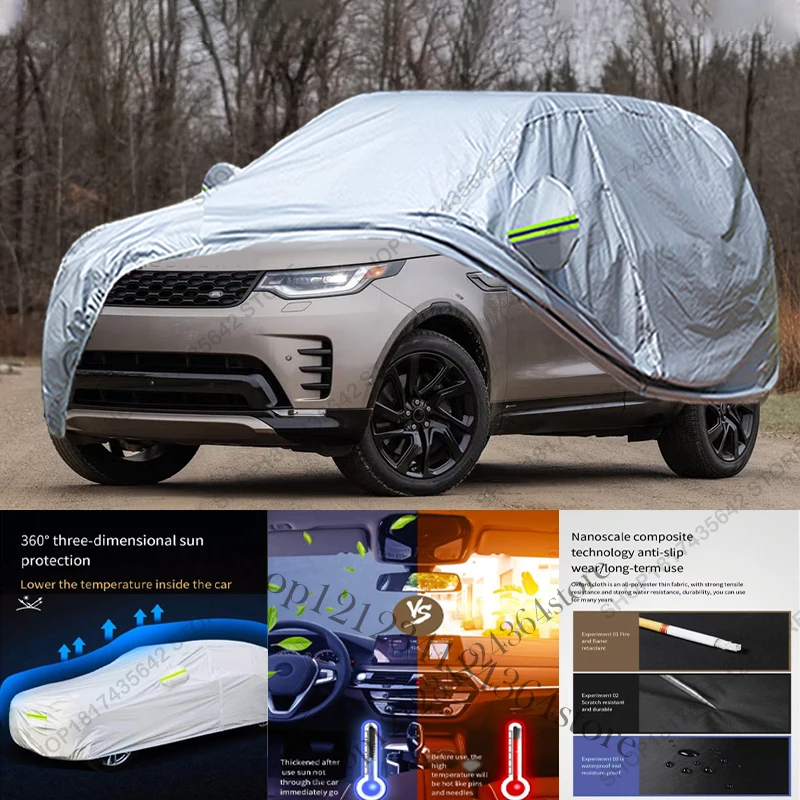 Full Car Cover Compatible with Land Rover Discovery 2017-2025 All-Weather Sun Rain UV Dust Proof Rain Outdoor Indoor Protect