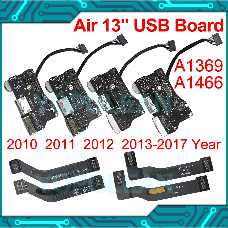 الأصلي I/O USB الصوت مجلس ل ماك بوك اير 13 "A1369 A1466 الطاقة DC جاك 2010 2011 2012 2013 2014 2015 2017 سنوات