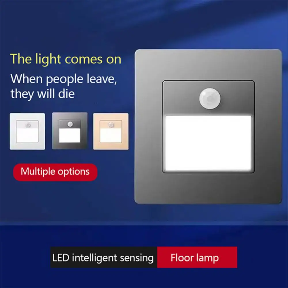 100-240V Night Light Smart Light PIR Motion Detector Sensor LED Stair Light Recessed Step Light Ladder Wall Light Kitchen