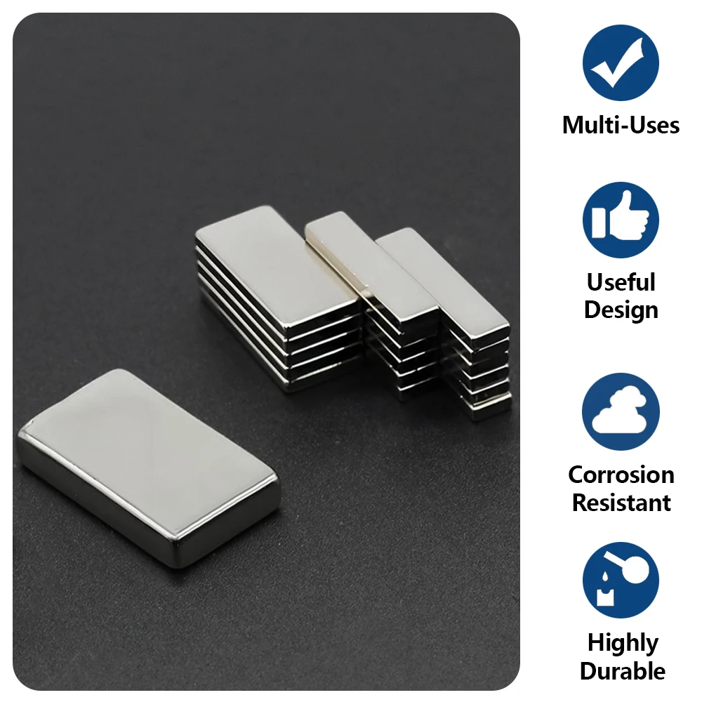 Powerful Neodymium Magnet N35 NdfeB Permanent Magnetic imanes Block Super Strong Fridge Magnets 5x5x5 10x5x2 20x10x2 20x10x3mm