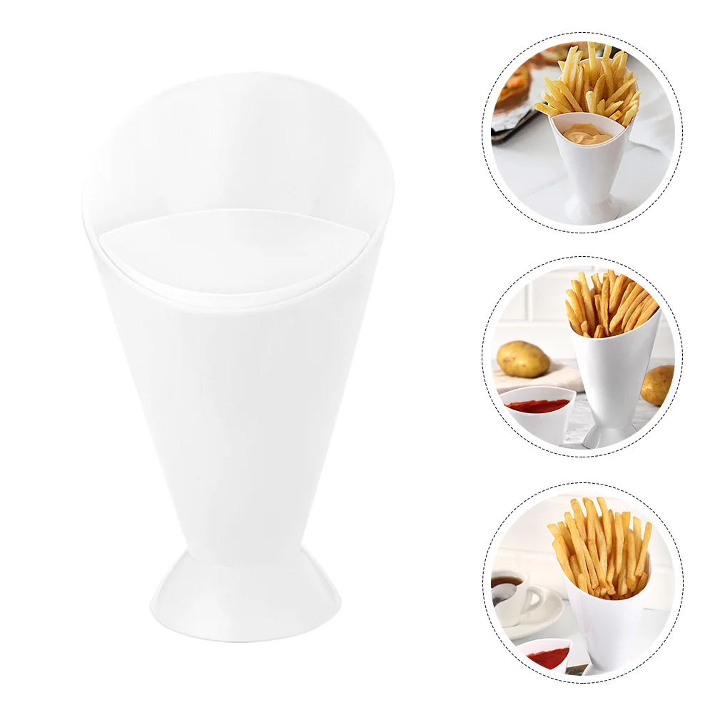 

3 Pcs French Fries Cups Reusable Plastic Charcuterie French Fry Box Boxes Party Snack Food Storage Holder