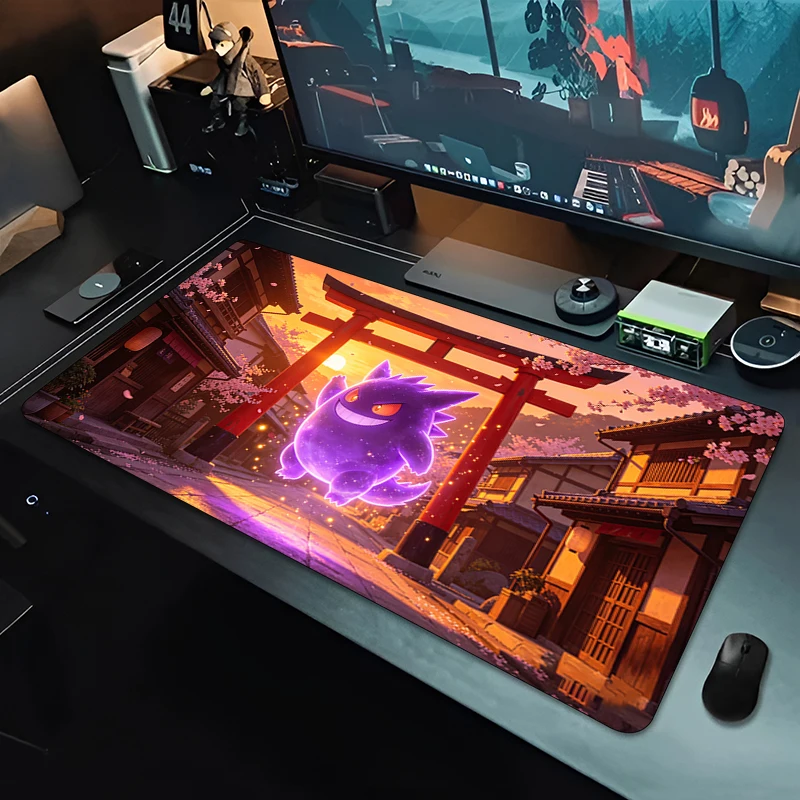 

Office Mouse Pad Anime Pokemon Gengar Gaming MousePads Durable Anti-Fray Mousepads Gamer Computer MausePad Rubber Keyboard Pad