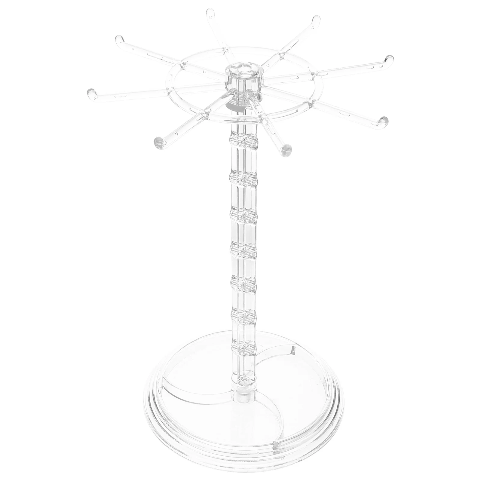 

Rotating Jewelry Organizer for Women Jewelry Storage Rack with Key Ring Holder and Hair Accessories Display Stand for Desk