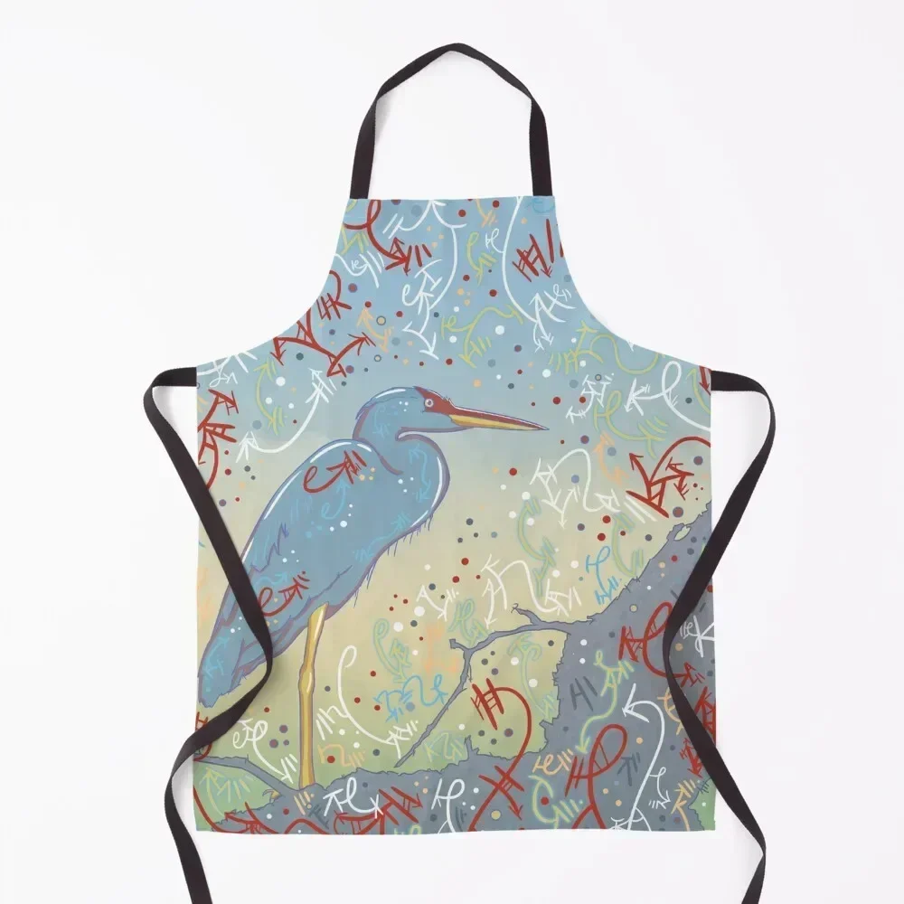 

Very Blue Great Blue Heron Apron nail tech supplies Kitchen Household Items barber men Kitchen Things And For Home Apron