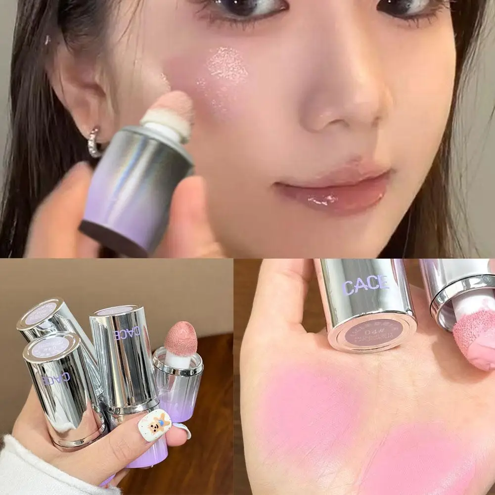 Soft Color Liquid Blusher Smooth Cheek Eye Mousse Blush Matte Milk Purple Highlighter Stick Rouge Waterproof Contour Face Makeup