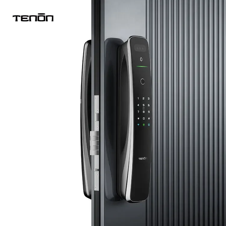 Tenon Tuya Smart Keyless Türschloss Sicherheit Tür Voll Automatische Fingerabdruck Passwort Zugang Kamera Aluminium Smart Türschloss