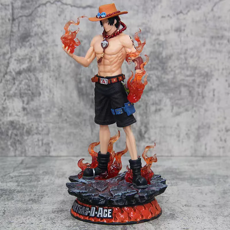 Figura de Anime de una pieza de 25CM, figuras de acción de Portgas D Ace, figura Gk, estatua de Pvc, modelo, juguetes decorativos, regalo