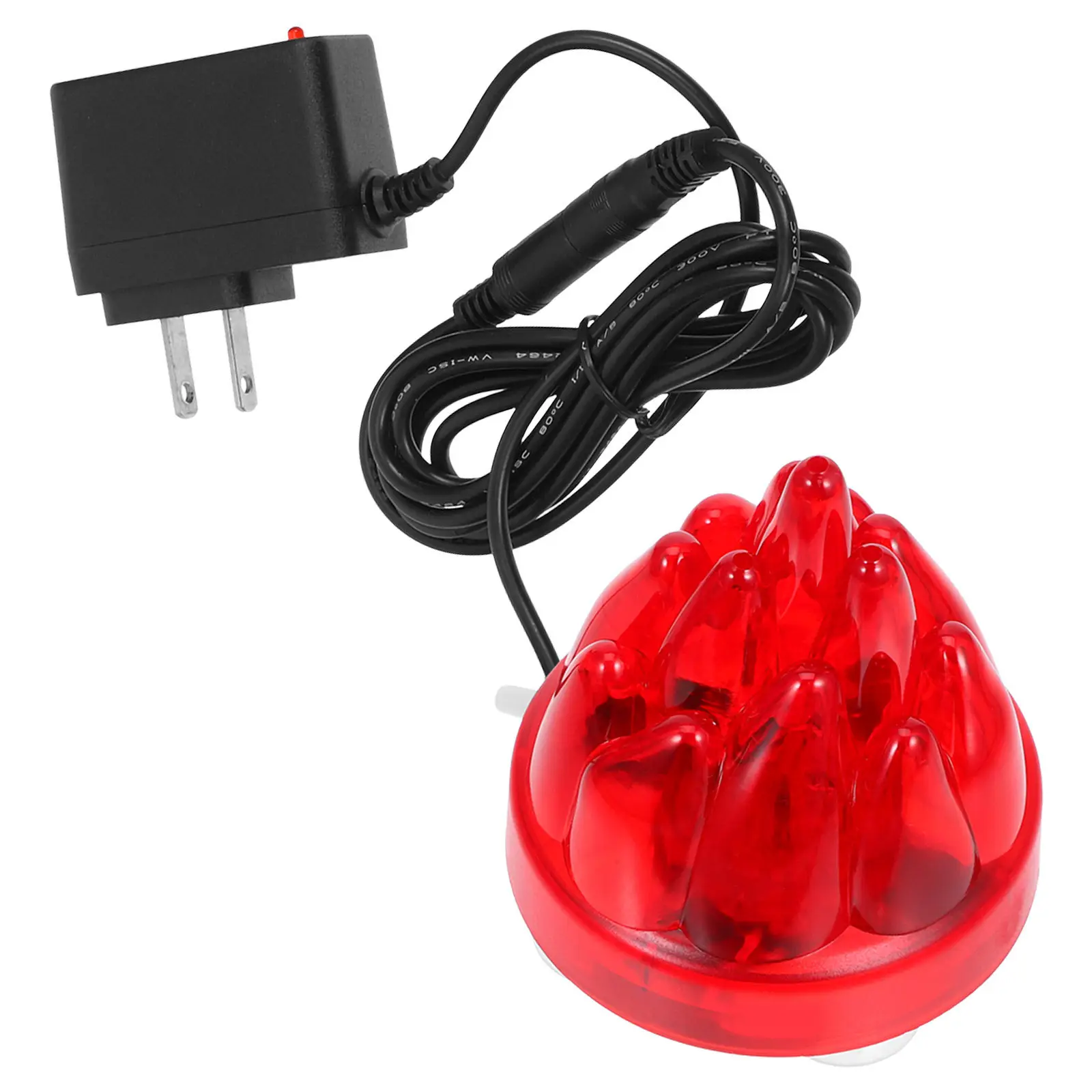 Aquarium Volcano Ornament with Built-in Bubble Stone Fine Even Bubbles LED Colorful Light for Fish Tank Landscaping Oxygen