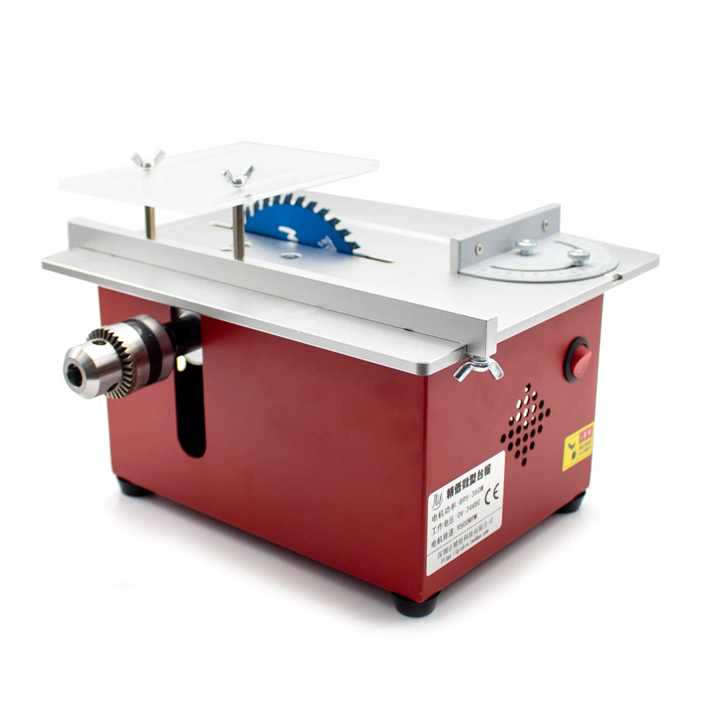 Imagem -04 - Mini Faça Você Mesmo Serra de Mesa Artesanal Carpintaria Bancada Viu Modelo Precisão Artesanato Liftable Serra de Corte Elétrico Conjunto 9000rpm 360w t6