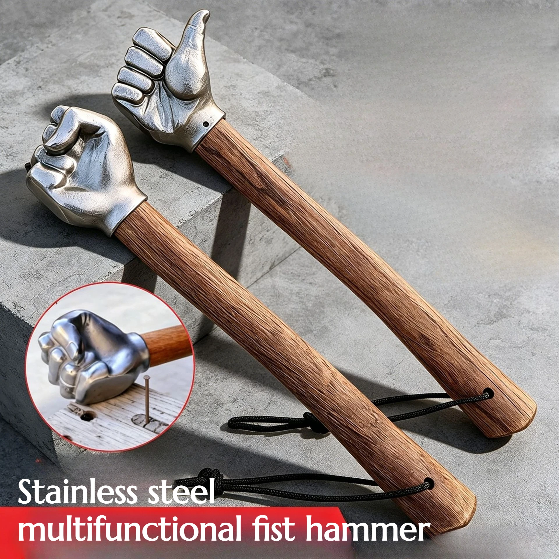 Multi Functional Stainless Steel Solid Fist Iron Portable Outdoor Anti Car Window Breaking Tool