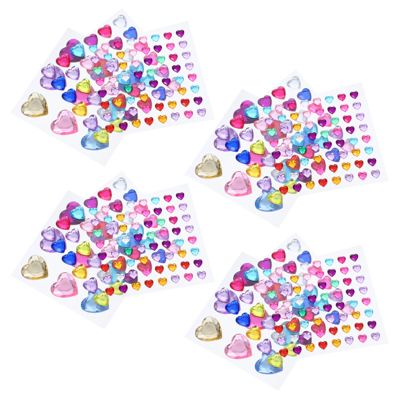 

12pcs Heart Rhinestones Stickers Acrylic 3D Gemstone Decals For Nail Art Face Body Diy Decor Valentine Wedding Craft Glitter