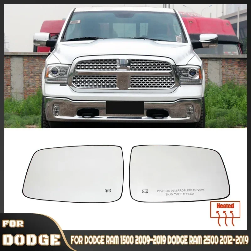 Für Dodge Ram 1500 2500 2010-2019 Beheiztes Auto-Seitenspiegelglas Anti-Schwindel Links Rechts Ersatz Autozubehör