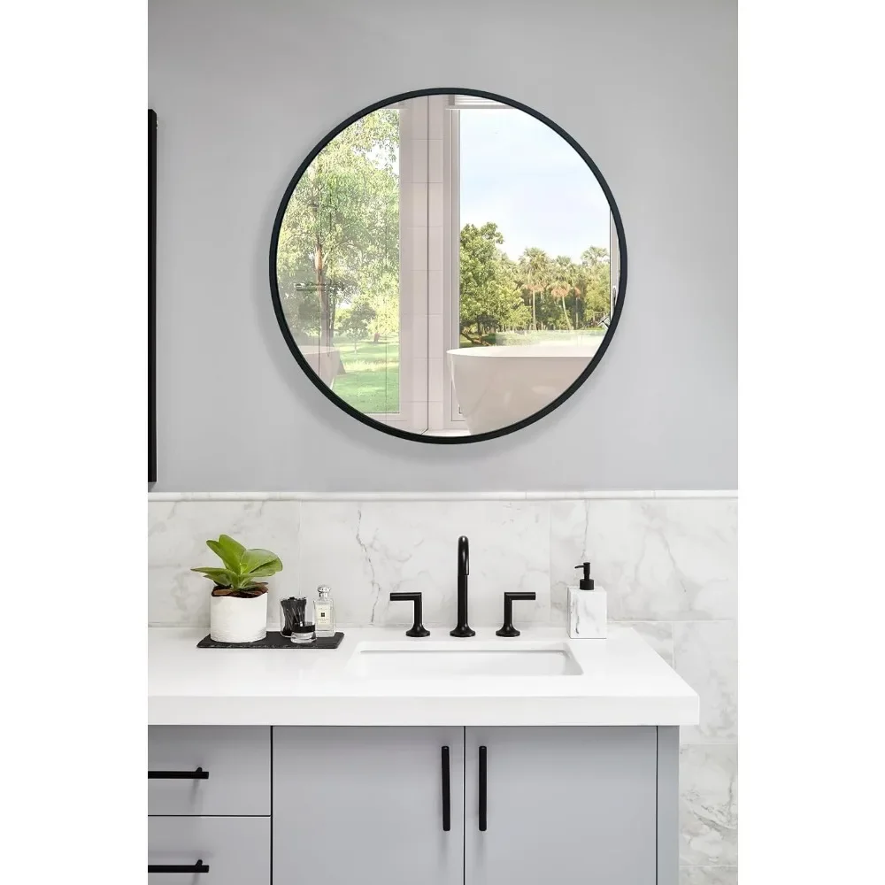 28 x 28 Inch Round Medicine Cabinet | Circular Bathroom Mirror Cabinet | Wall Surface Mounted Storage Cabinet