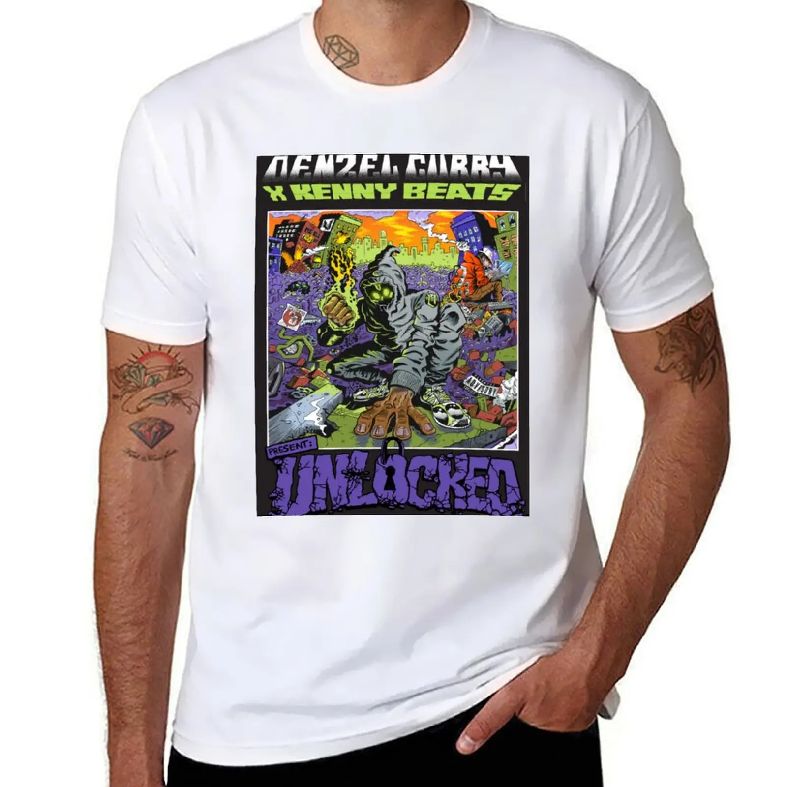

Denzel Curry Unlocked Limited Edition Poster T-Shirt Casual Minimalist Short Sleeve Top