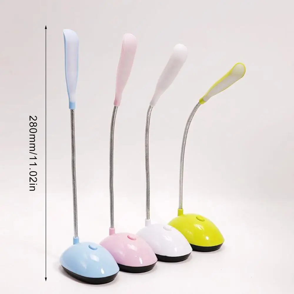 LED Desk Light Table Lamp Reading Book Light 3xAAA Battery Desk Lamp Mini White Warm Eye Protection