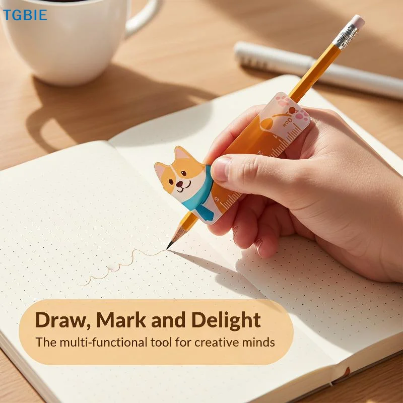 【TL】5Pcs 5cm Cartoon Animal Mini Plastic Rule Portable Bookmark Straight Ruler Pocket Measuring Tool Stationery Drawing Supplies