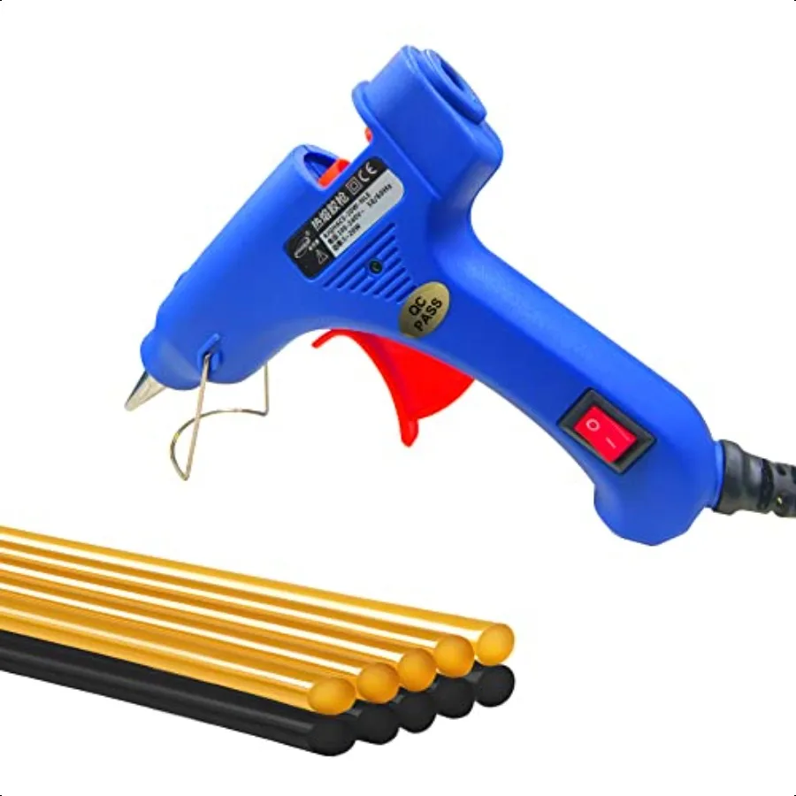 

Mini Hot Glue Gun with 10 Glue Sticks in Paintl Dent Repair Auto Body Dent Puller Kit for Crafting Wood PVC Glass Home Repair