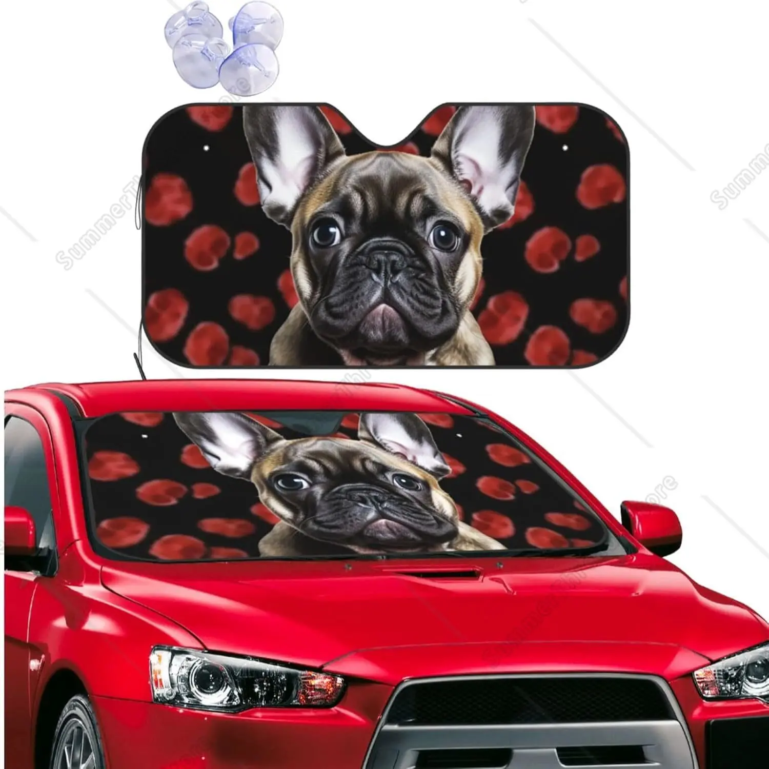 

Лобовое стекло автомобиля, солнцезащитный чехол, французский бульдог, держащий Sunsha, складной солнцезащитный козырек, лобовое стекло Sunsha для грузовиков, автомобилей Win