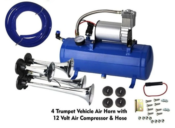 4パイプガスホーン改造車用エアポンプ-ルーフ-150psi-6l-ガスタンク-エアコンプレッサー