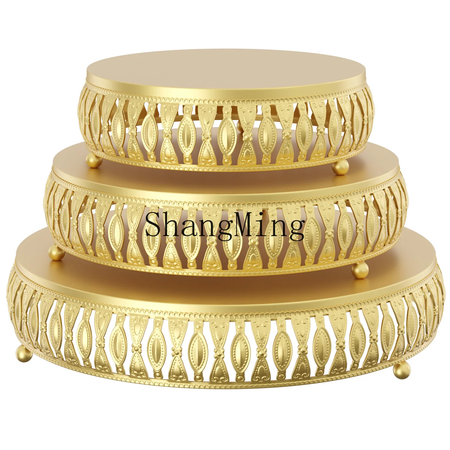 

DSA cake rack, lace cake plate, golden dessert table ornament, wrought iron snack rack.