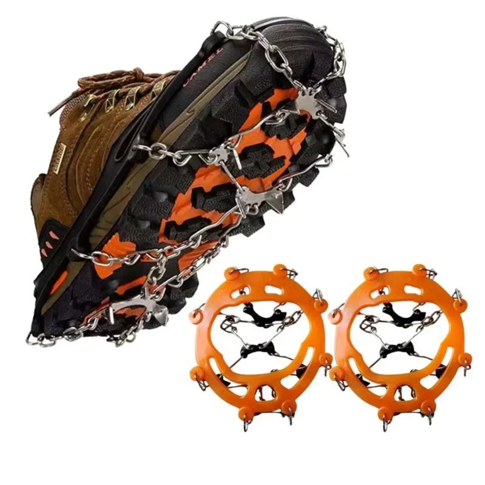 Outdoor Winter Hiking Climbing Snow Spikes Crampons Cleats Chain Claws Grips Boots Cover Ice Gripper Spike for Shoes Anti