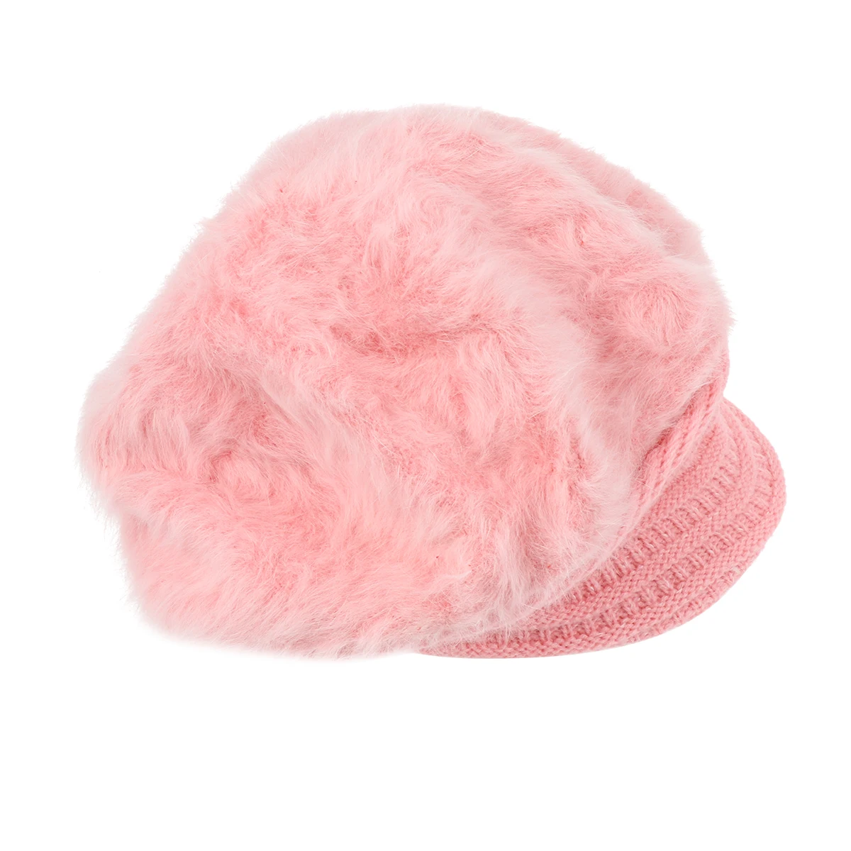 

Rabbit Hair Cap Hat Knitted Beautiful Winter Cap Warm Knitted Hat Woman