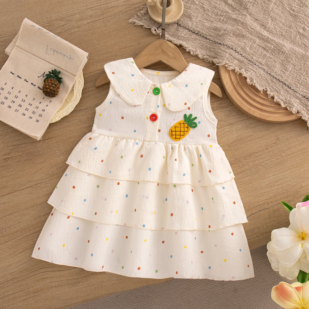 Summer New Baby Girl Polka Dot Dress Cute Children'S Sleeveless Clothes (6 Months -3 Years Old)