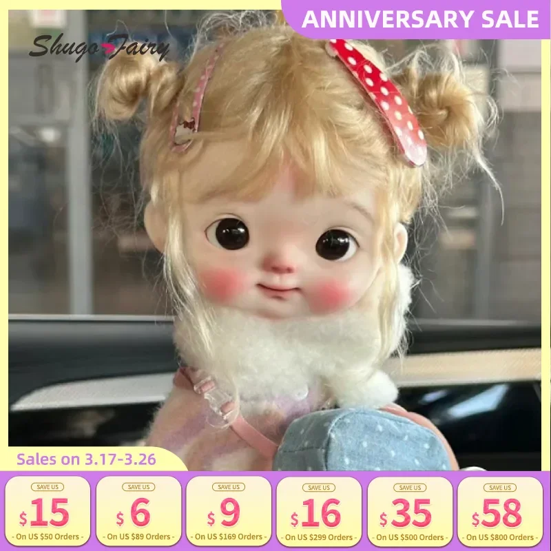 DaMeng Bjd Doll 1/6 Xiaofeiyang Blythe Reborn QbabyBig Head Smile Resin Ball Jointed Art Toy Dolls for Girls Shugafairy