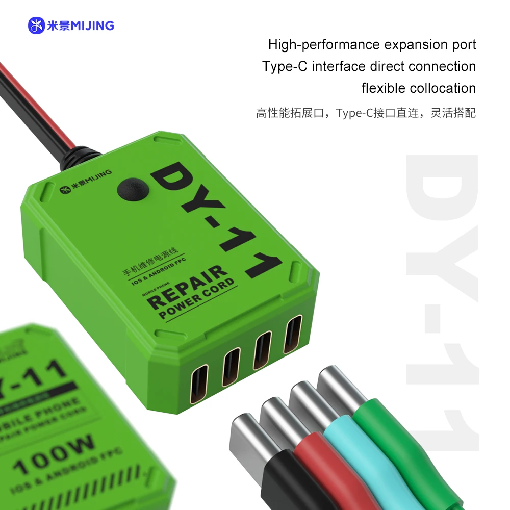 MiJing DY-11 100W Mobile Phones Repair Power Cable for iPhone 8G - 15PM Series Android Power Supply Test Cable Line Hand tools