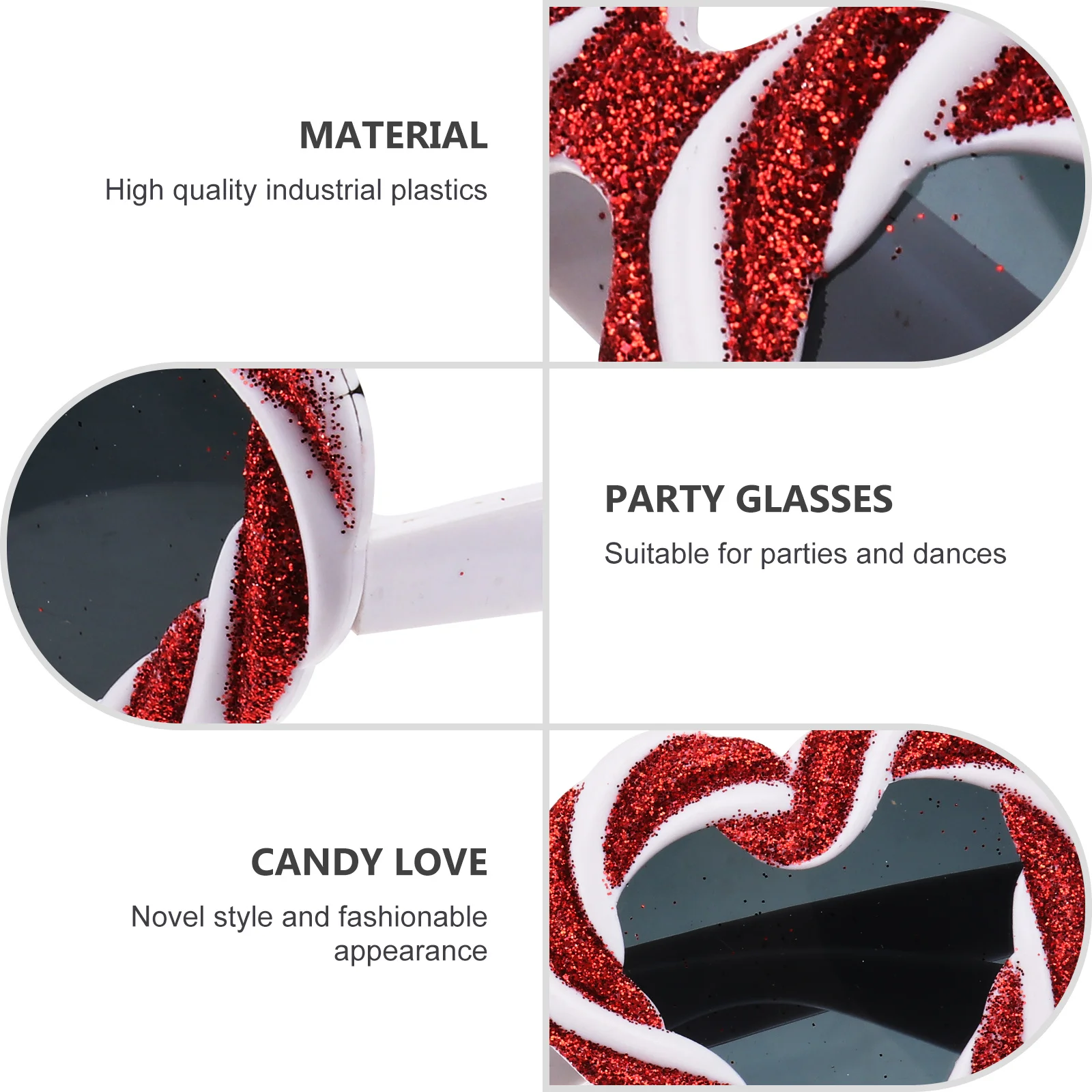 2 個のお祭り用ハート型メガネ小道具 プレミアム品質のパーティー装飾 写真ブース用コスチューム 楽しいイベント フェスティバル用