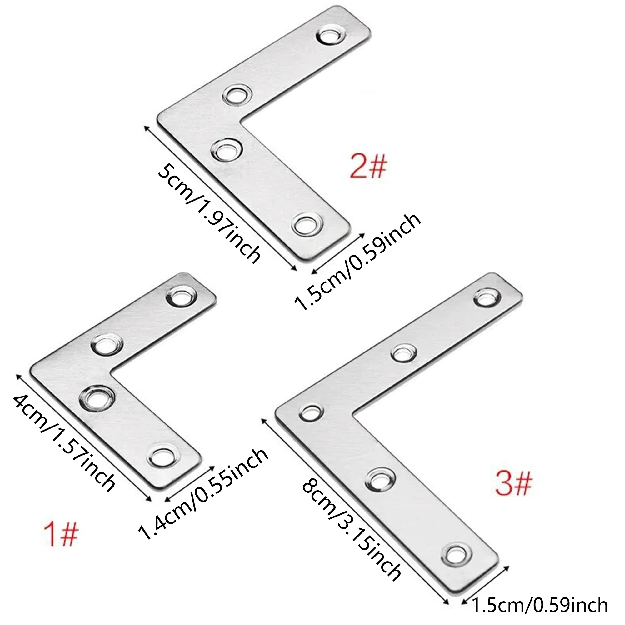 Stainless 90 Degree Orthodont Angle Corner Bracket Right Angle Fix Metal Bracket For Cabinet Bed Table Chair Furniture Connector
