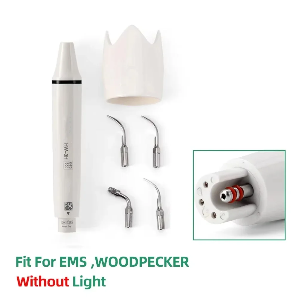 Dental LED Light Ultrasonic Scaler Handpiece with 4Tips Fit for EMS WOODPECKER Escalador Dental Ultrasonico Oral Irrigator Tool