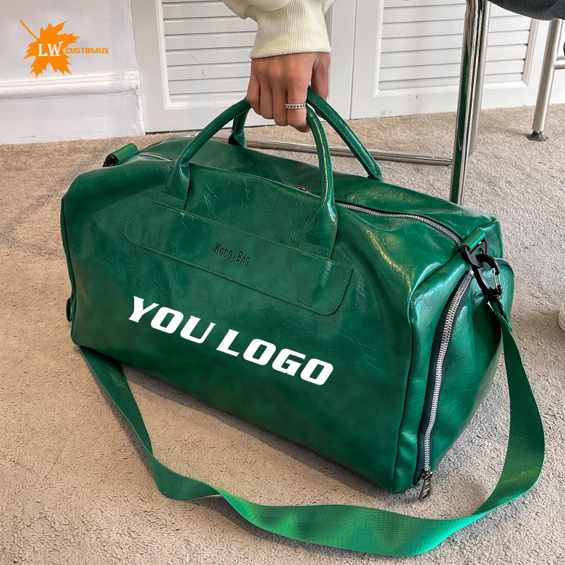 Venta al por mayor de bolsas deportivas impermeables de PU para gimnasio con logotipo, bolsas de equipaje, bolsas de viaje, bolsas de Fitness,