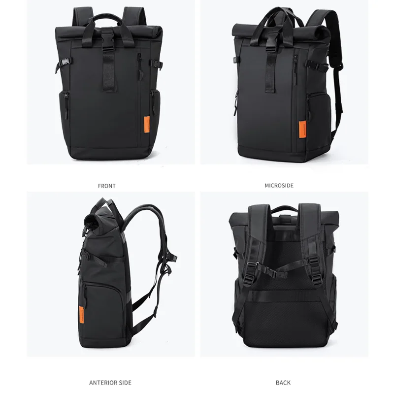 メンズトラベルバッグ 15.6インチ ラップトップコンピューターバックパック アウトドア防水 キャンプ ハイキング スクールバッグ カレッジ ビジネスリュックサック