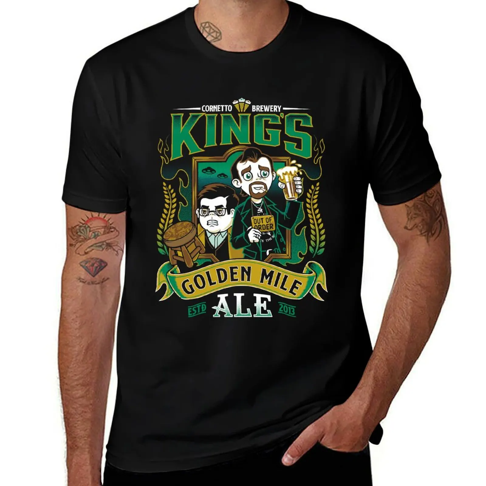 Golden Mile Ale - World&x27;s End - Craft Beer T-Shirt Modern Style Print T-Shirt
