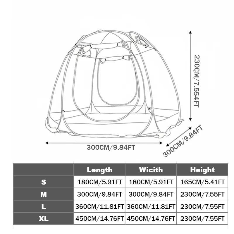 2-4 Person Transparent Bubble Tent Pop Up Garden Dome Clear PVC Shelter Patio Camping Stargazing Outdoor Dinner Party