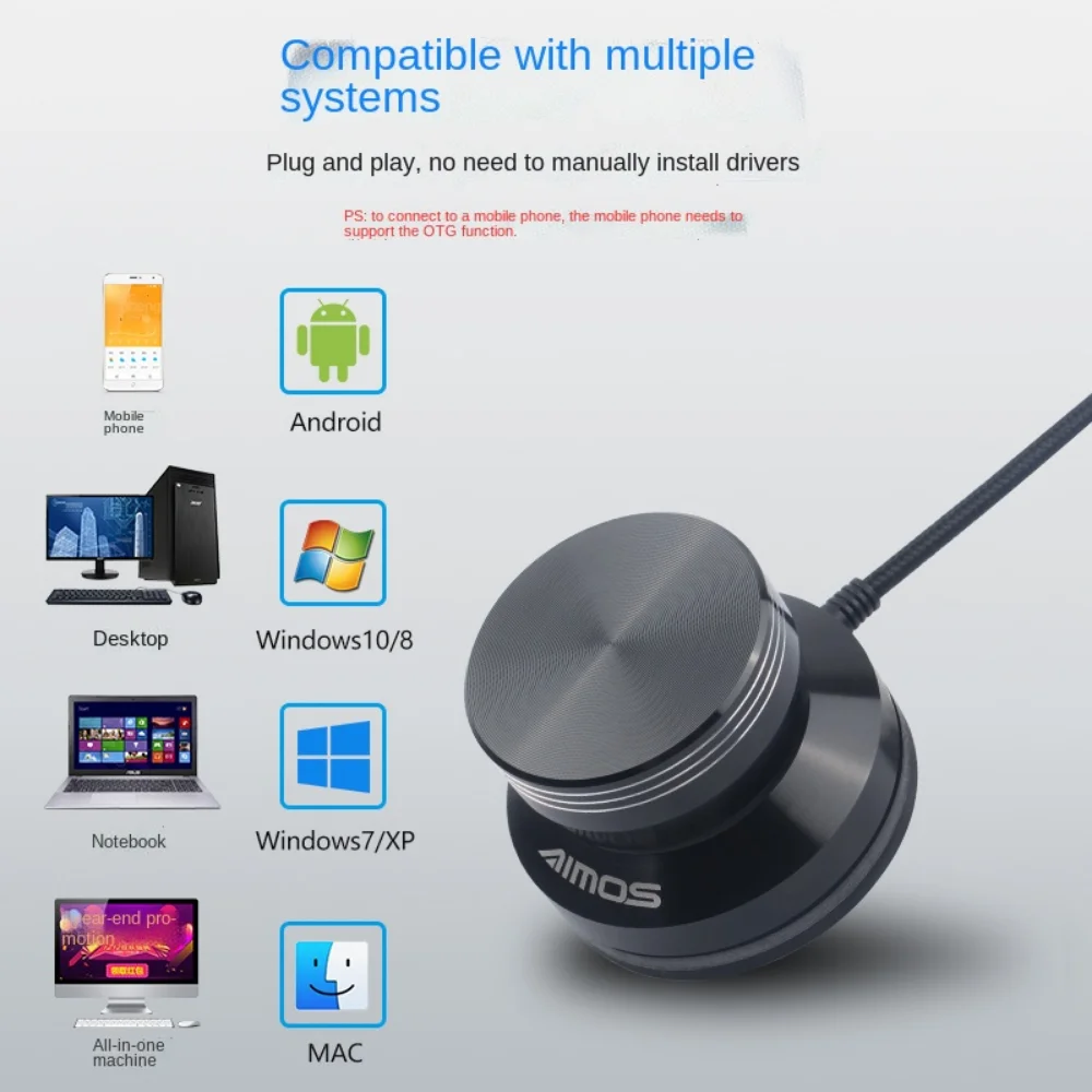 Imagem -03 - Volume Control Knob para pc Computer Speaker Volume Control Knob Lossless Ajustador Vol Tablet Speaker Audio