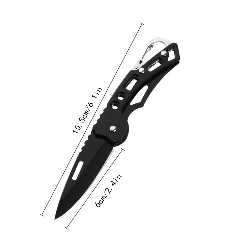 Cuchillo táctico militar de bolsillo pequeño, hoja plegable de acero inoxidable, multiherramienta de caza y pesca, herramientas manuales de