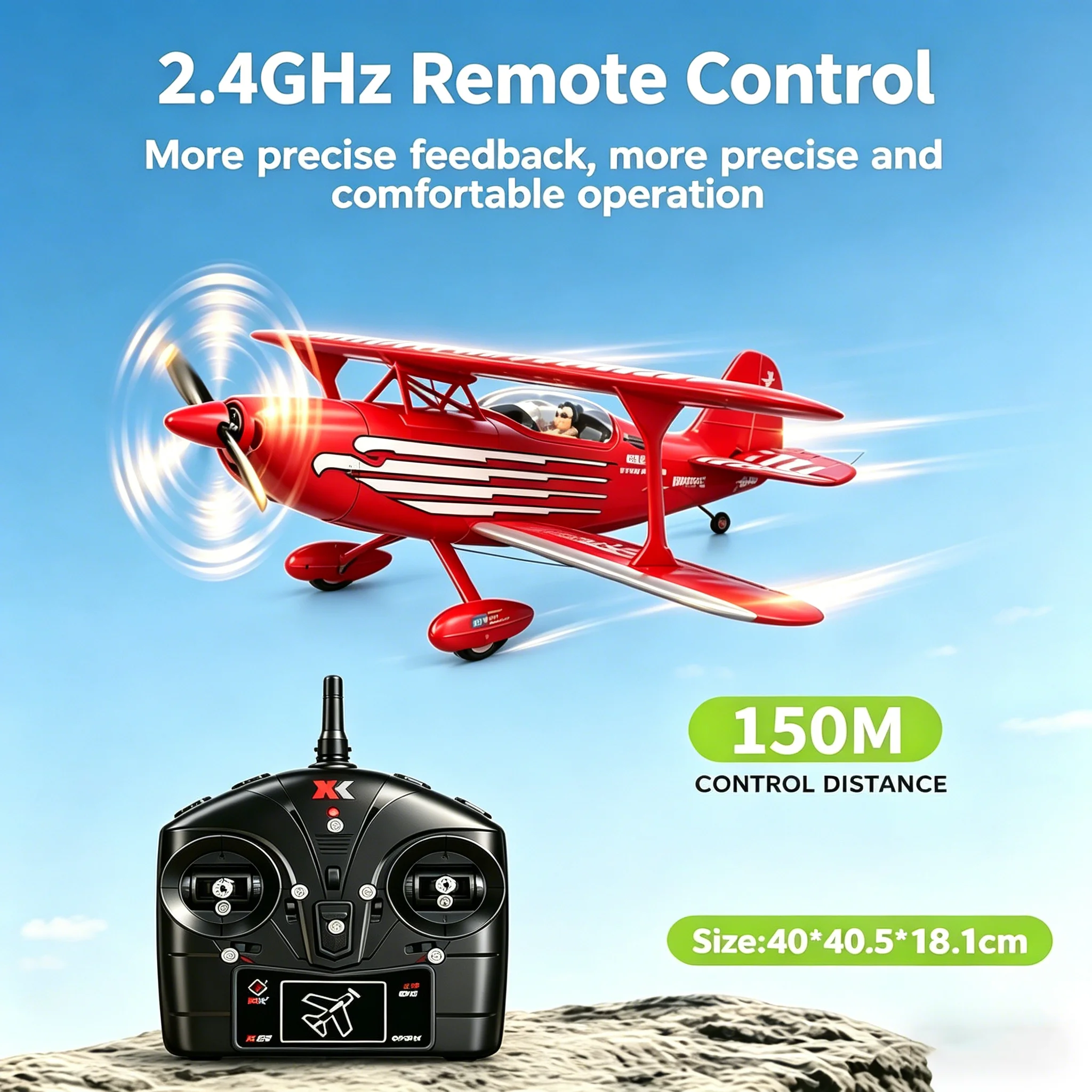 

New WLtoys A310 V2 Remote Control Aircraft Brushless Motor 3D/Six-Axis Gyroscope Biplane Four-Channel Aircraft Boy's Gift