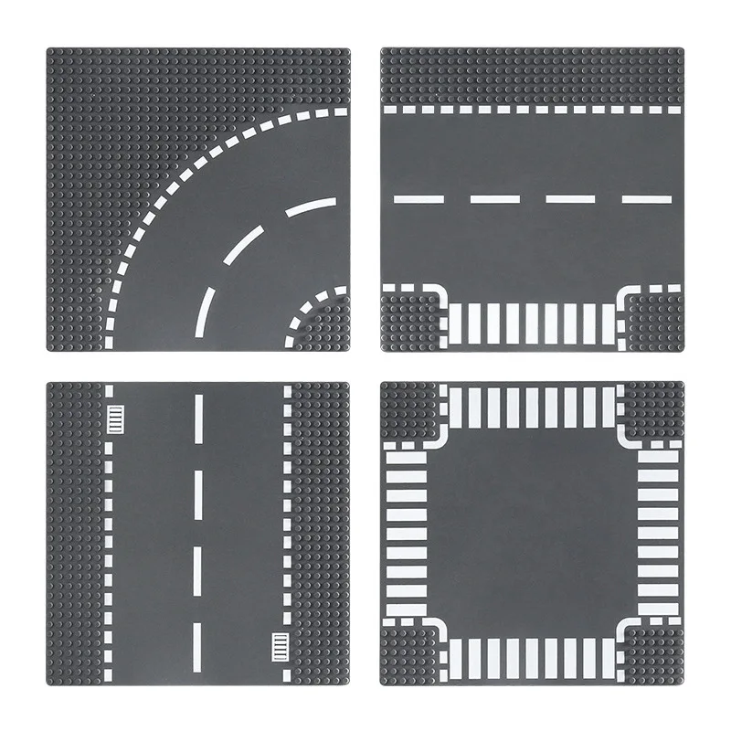 1 Stück Stadtstraßen-Grundplatte 32*32 Bausteine Konstruktionsstraßen-Figuren Montage-Bausteine Urlaubsspielzeug für Teenager – Detail 1