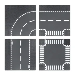 1pc City Road Street Baseplate Block Construction Classical Assembly Building Blocks Christmas Toys For Children Kids