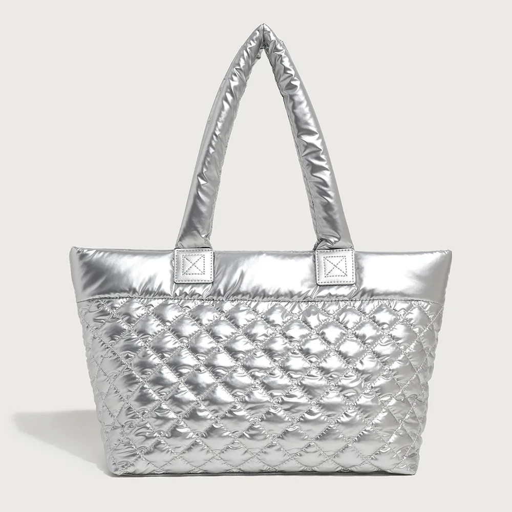 

Сумки-тоут с ромбовидной решеткой для женщин, роскошные дизайнерские сумки, кошельки, новинка 2025 года, винтажные сумки-пуховики большой вместимости, подмышки на плечо