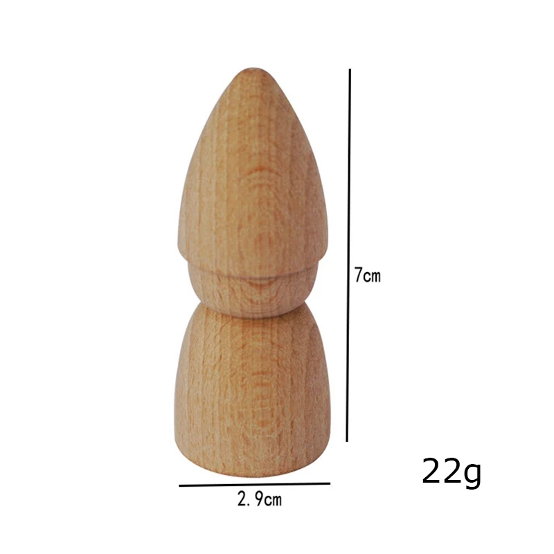 20st Houten Peg Pop Beuken Onvoltooide Houten Vormen Morden Craft Houten Losse Onderdelen DIY Accessoires voor Huisdecoratie