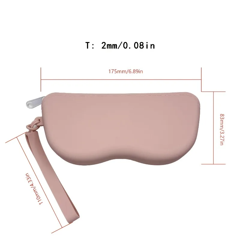 Portable Silicone Glasses Bag –Soft Eyeglass Storage Case for Glasses&Sunglasses,Scratch-Proof Travel Eyewear Case for Daily Use
