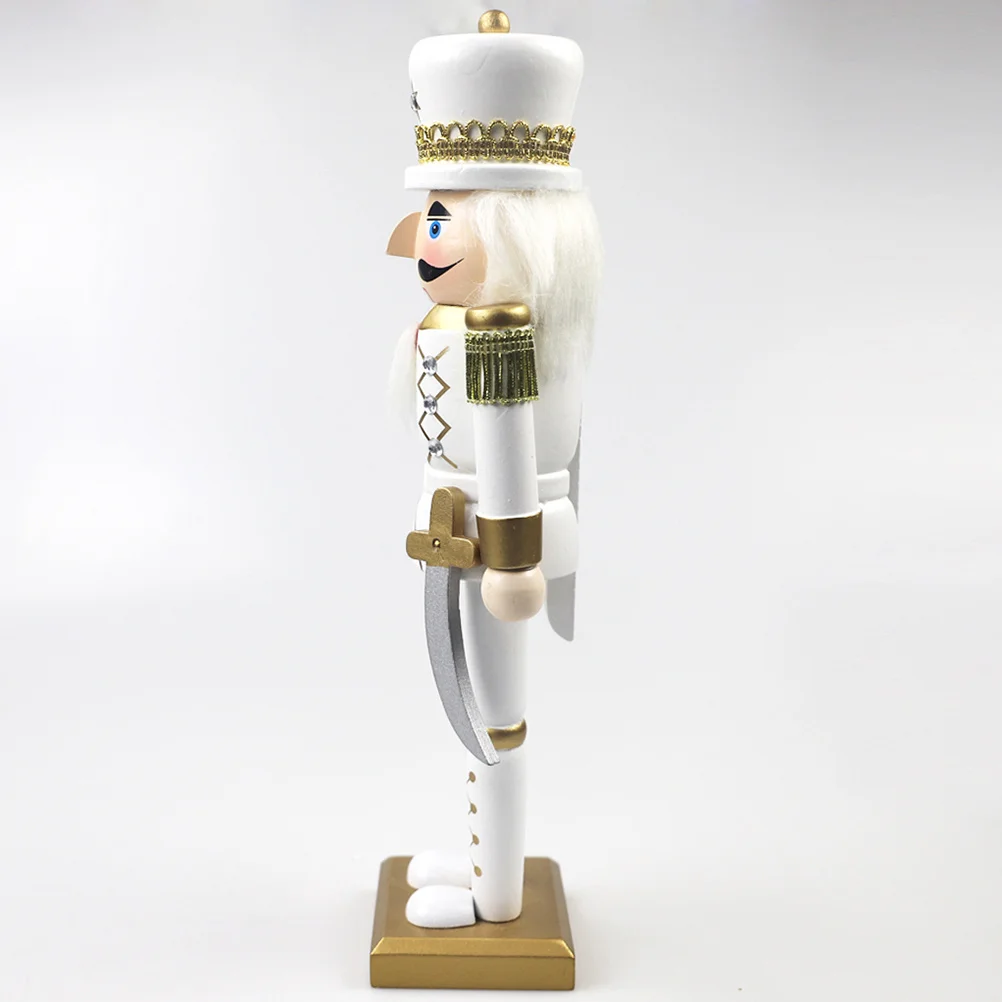 

Traditional Nutcracker Figurine Ornament Desktop Decoration Music Decorations Wooden