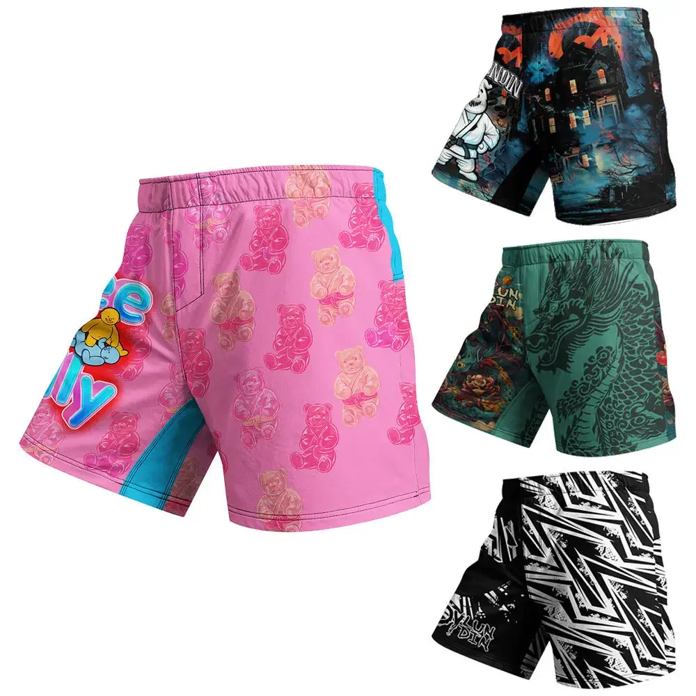 Boxing MMA Fight Shorts for Men 3D Print Pattern Women Polyester Fabric Casual Digital Printing Bjj Rashguard Muay Thai Shorts