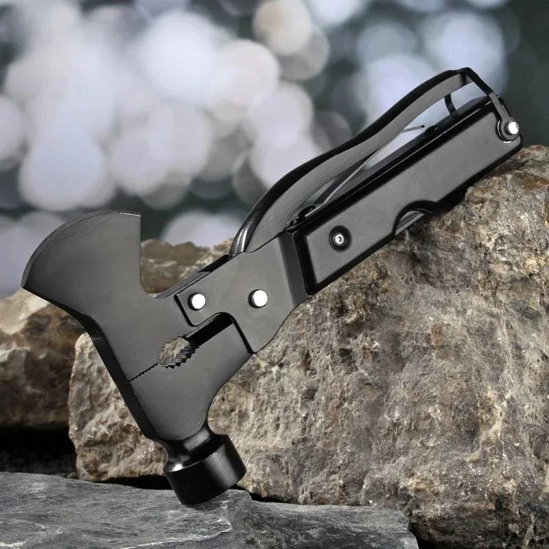 

Портативный инструмент для разбивания окон автомобиля, многофункциональный инструмент для комбинированного молотка, плоскогубцы для кемпинга на открытом воздухе, складной универсальный молоток